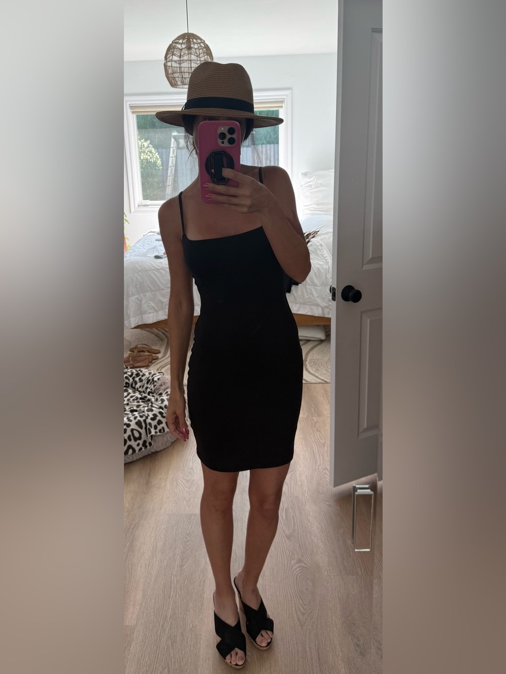Naked Wardrobe Casual Black Mini Bodycon Dress Size M